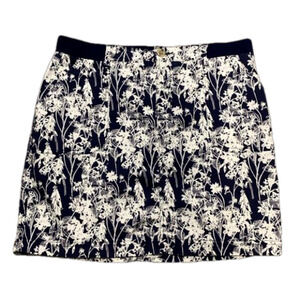 Lee Riders Midrise Skirt Zip Front/Button Pockets Elastic Waist In Back XL